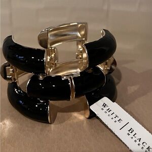 White House Black Market Bold Black and Gold Bracelet